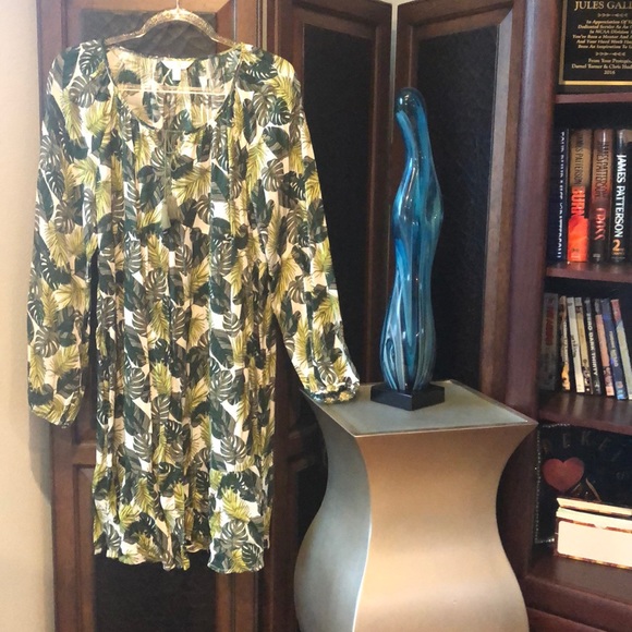 Multi-green shift dress - Picture 1 of 1